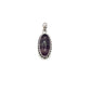 Sterling Silver Beaded Fluorite Oval Pendants