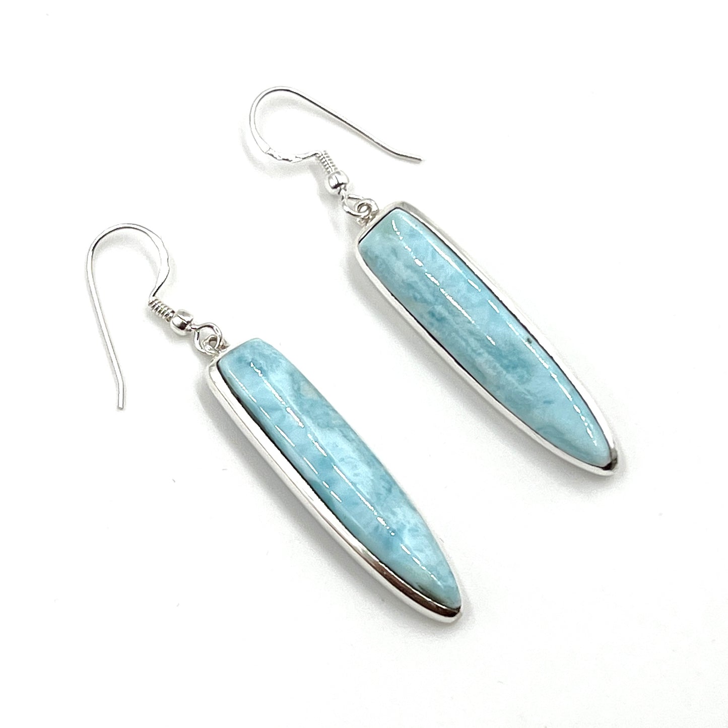 Sterling Silver Larimar Earrings