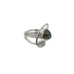 Trillion Labradorite & Blue Topaz Ring