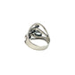 Silver Blue Topaz Wave Ring