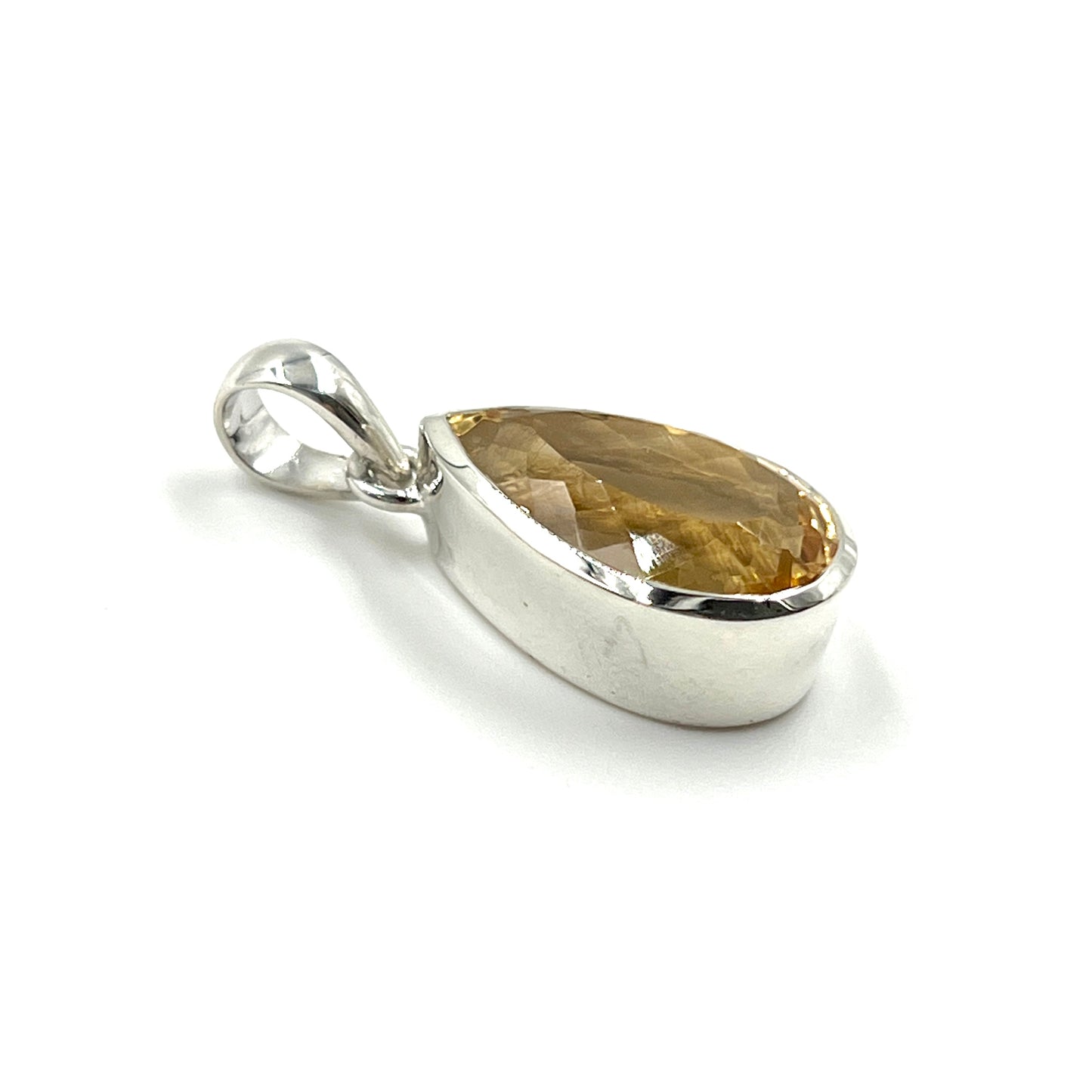 Sterling Silver Citrine Freeform Pendants