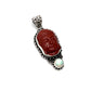 Red Jasper & Opal Buddha Head Pendants