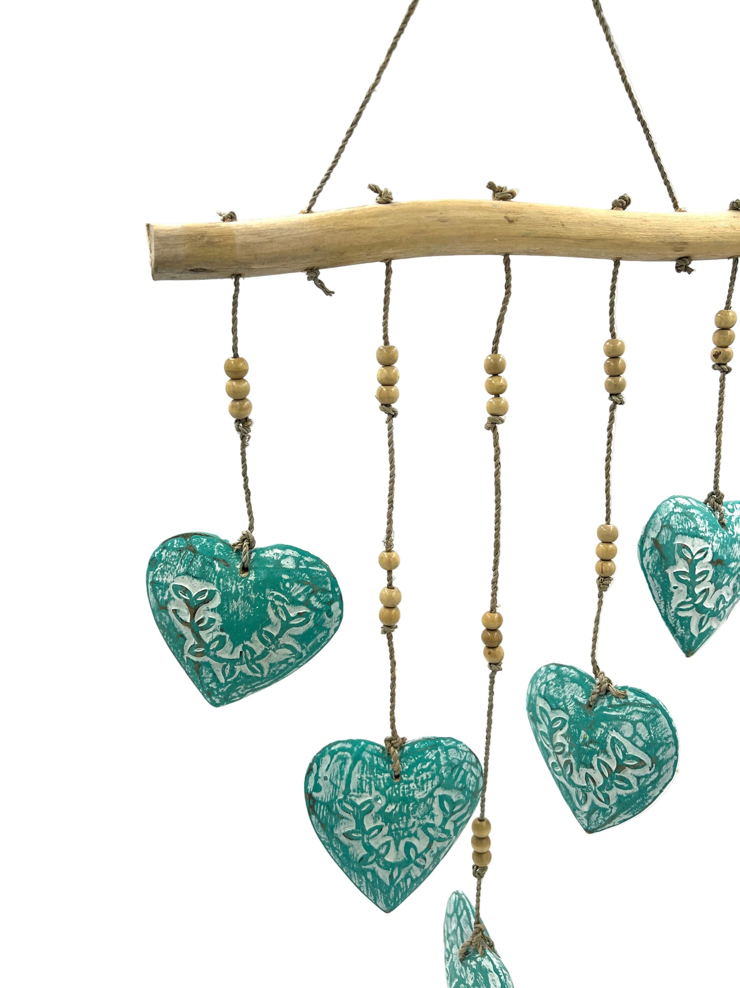 Wood Heart Mobiles