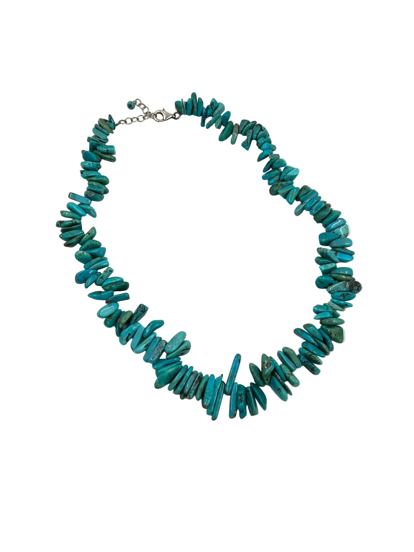 Silver Chip Turquoise Necklace
