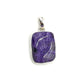Sterling Silver Charoite Freeform Pendants