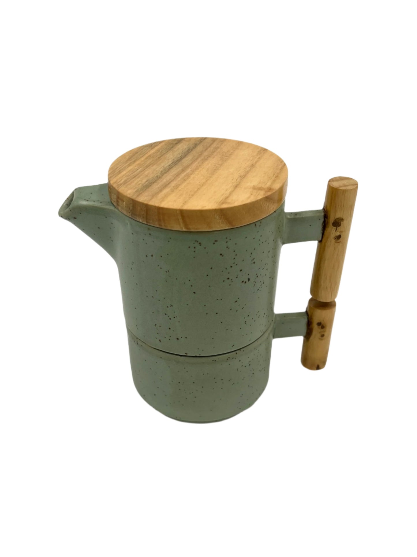 Ceramic Stackable Tea Pot & Cup