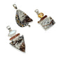 Silver Astrophyllite & Gemstone Pendants