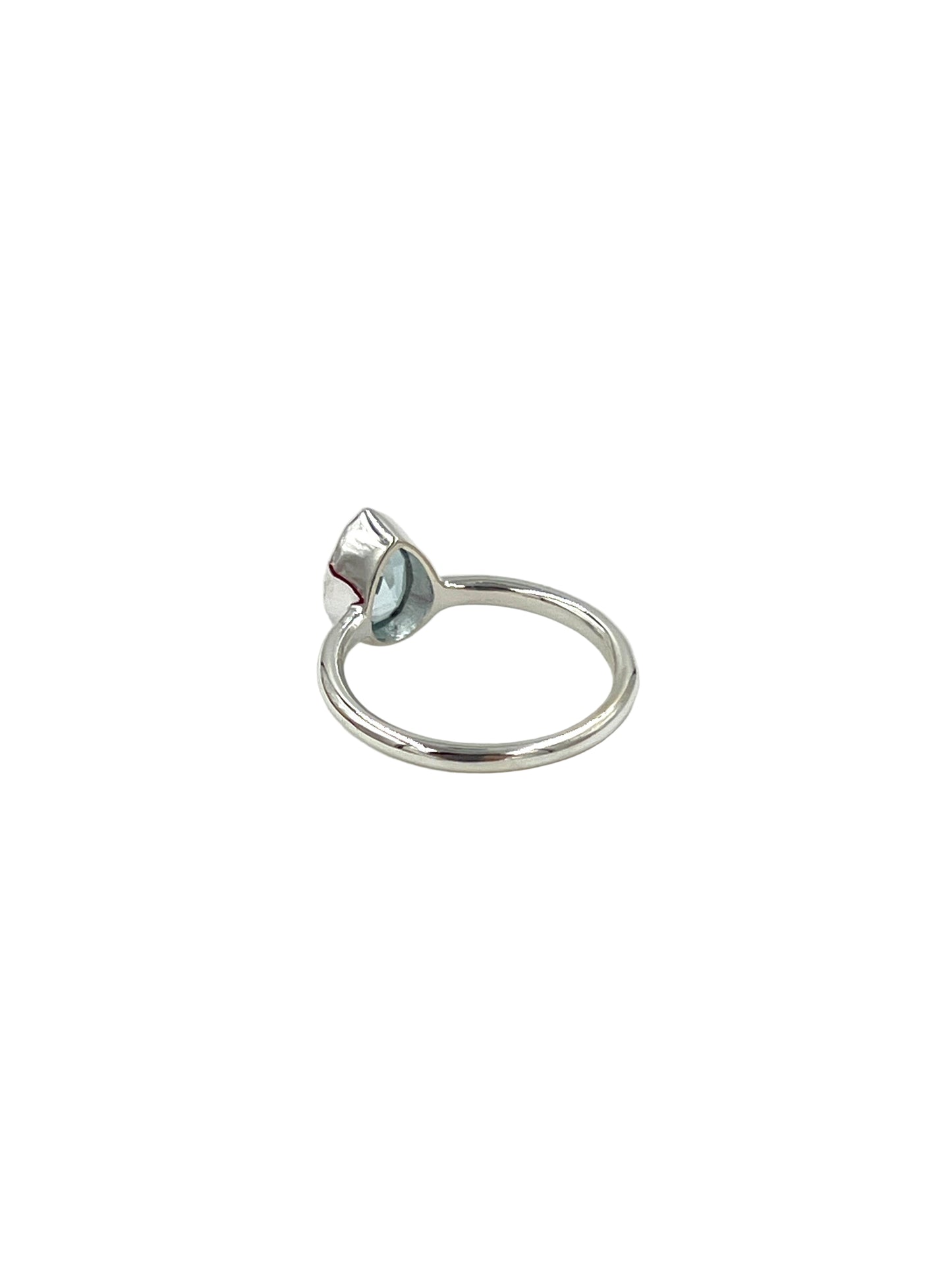 Teardrop Blue Topaz Ring
