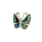 Sterling Silver Abalone Butterfly Ring