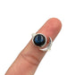 Crescent Moon Labradorite Ring