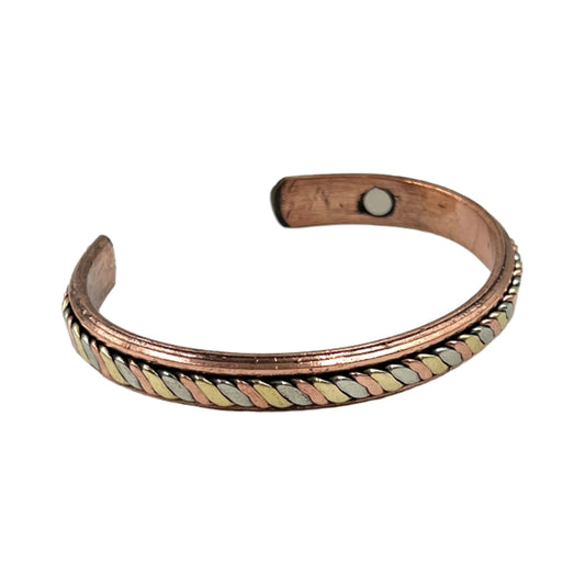 Thin Multi Metal Rope Copper Magnetic Bracelet
