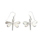 Sterling Silver Shell Dragonfly Earrings