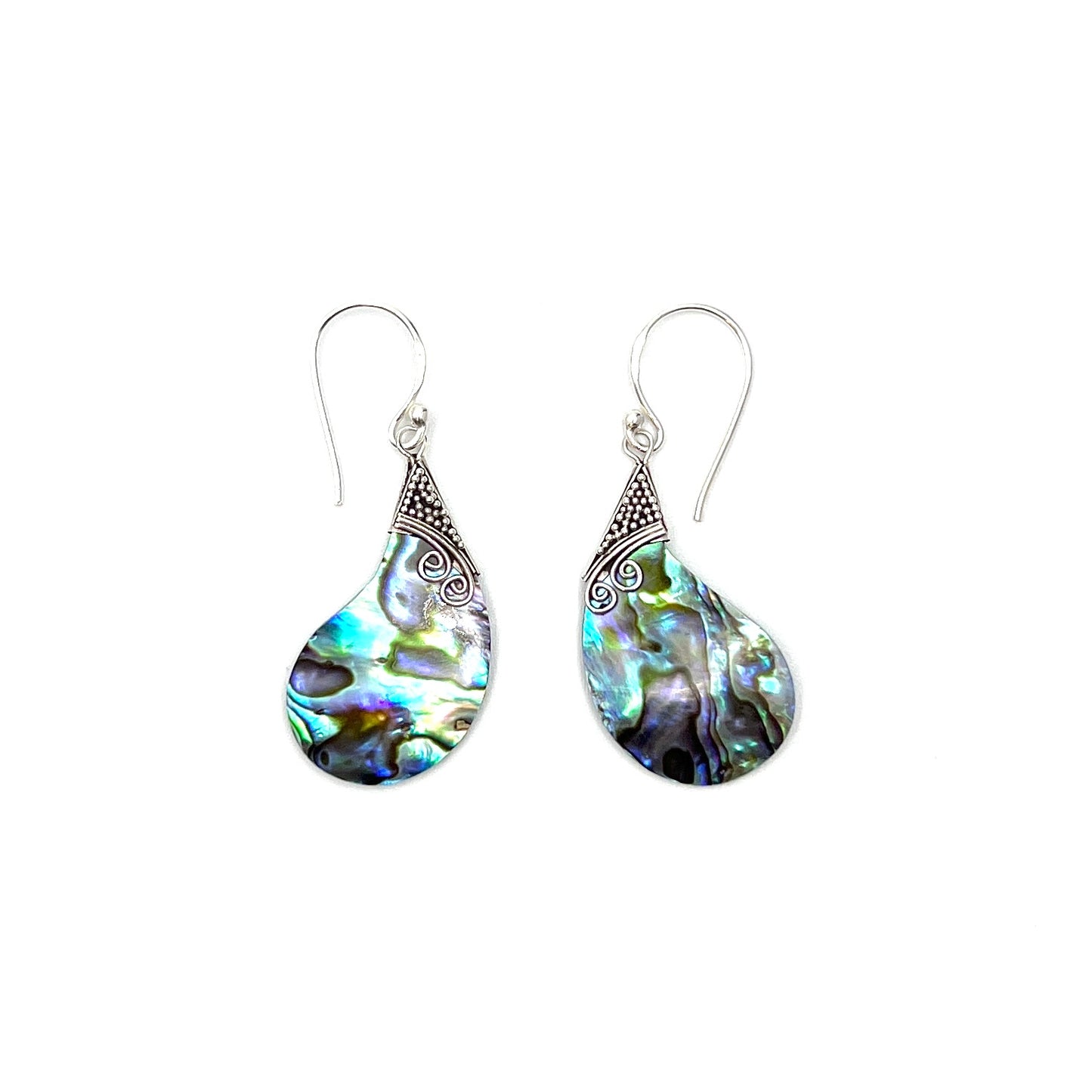 Sterling Silver Abalone Earrings