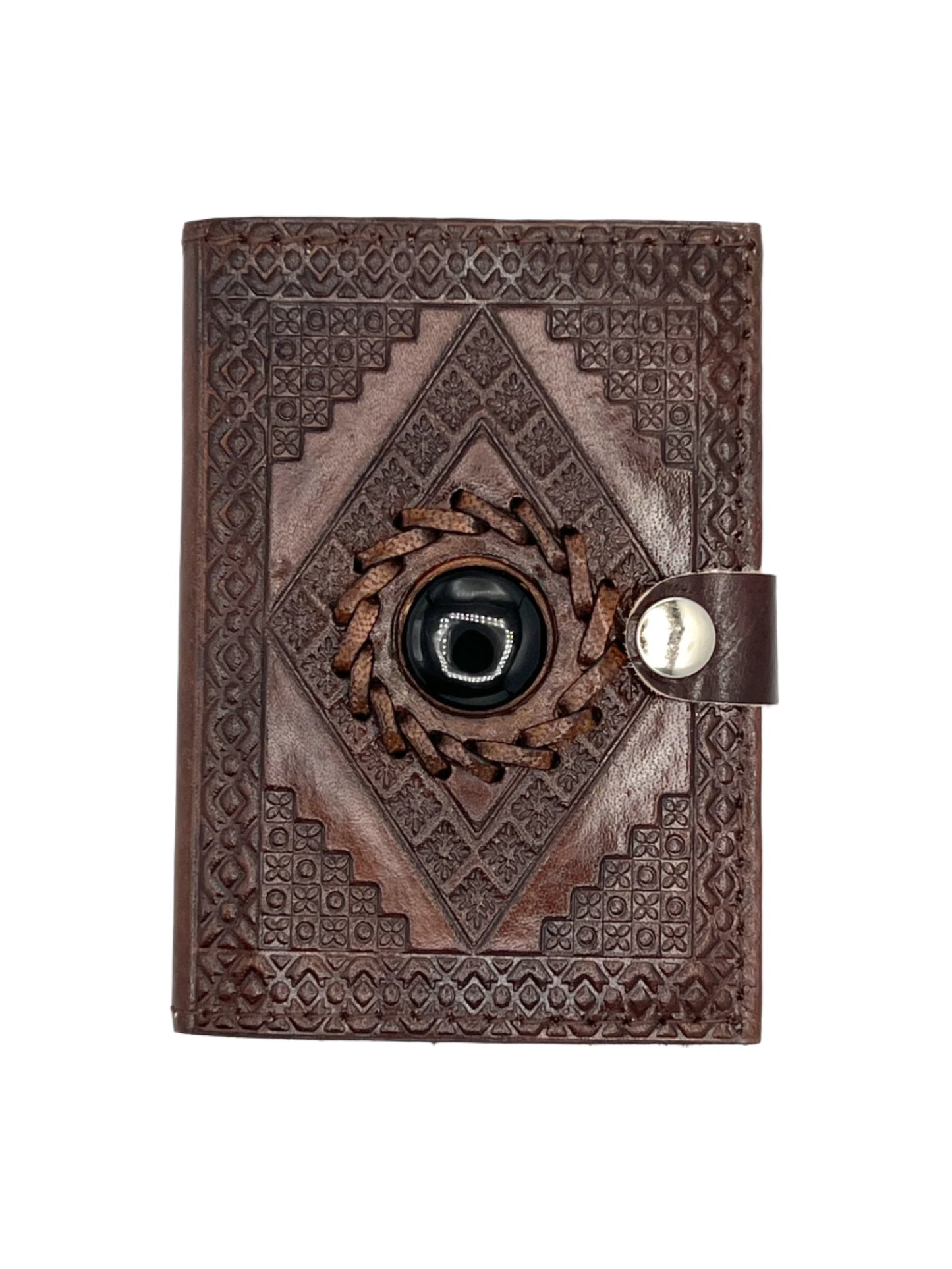 Camel Leather Gemstone Journal | Diamond | 5" x 3.5" x 1/2"