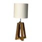 Teak Triangular Table Lamp