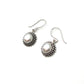 Sterling Silver Filigree Round Pearl Earrings