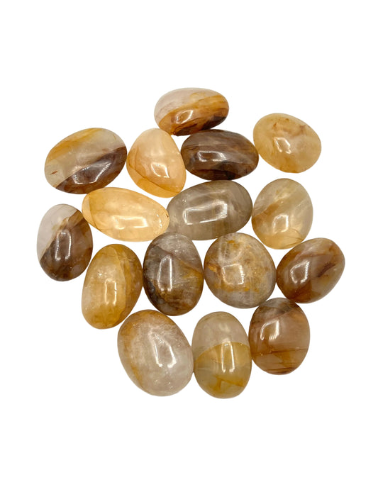 Golden Healer Quartz Palm Stones