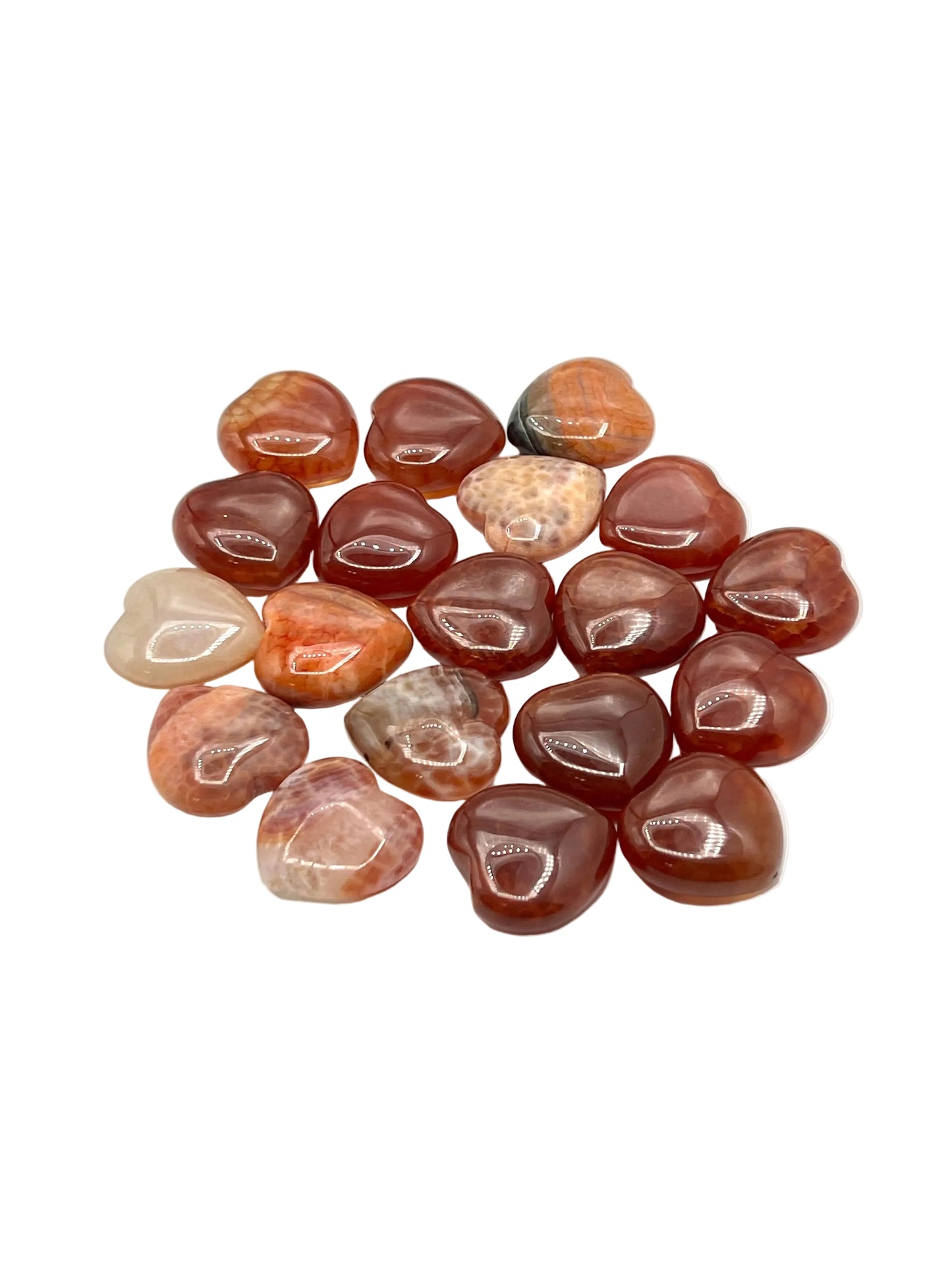 Fire Agate Hearts