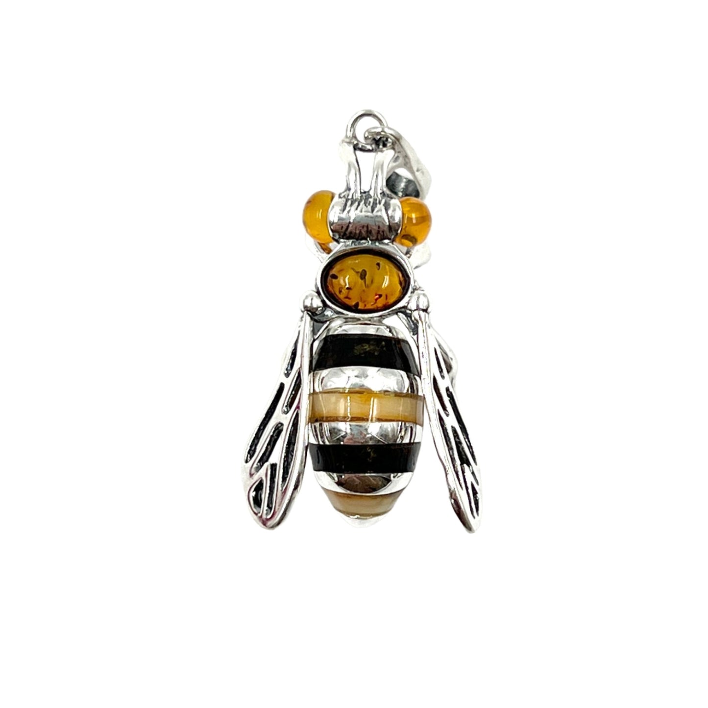 Amber Bumble Bee Pendants