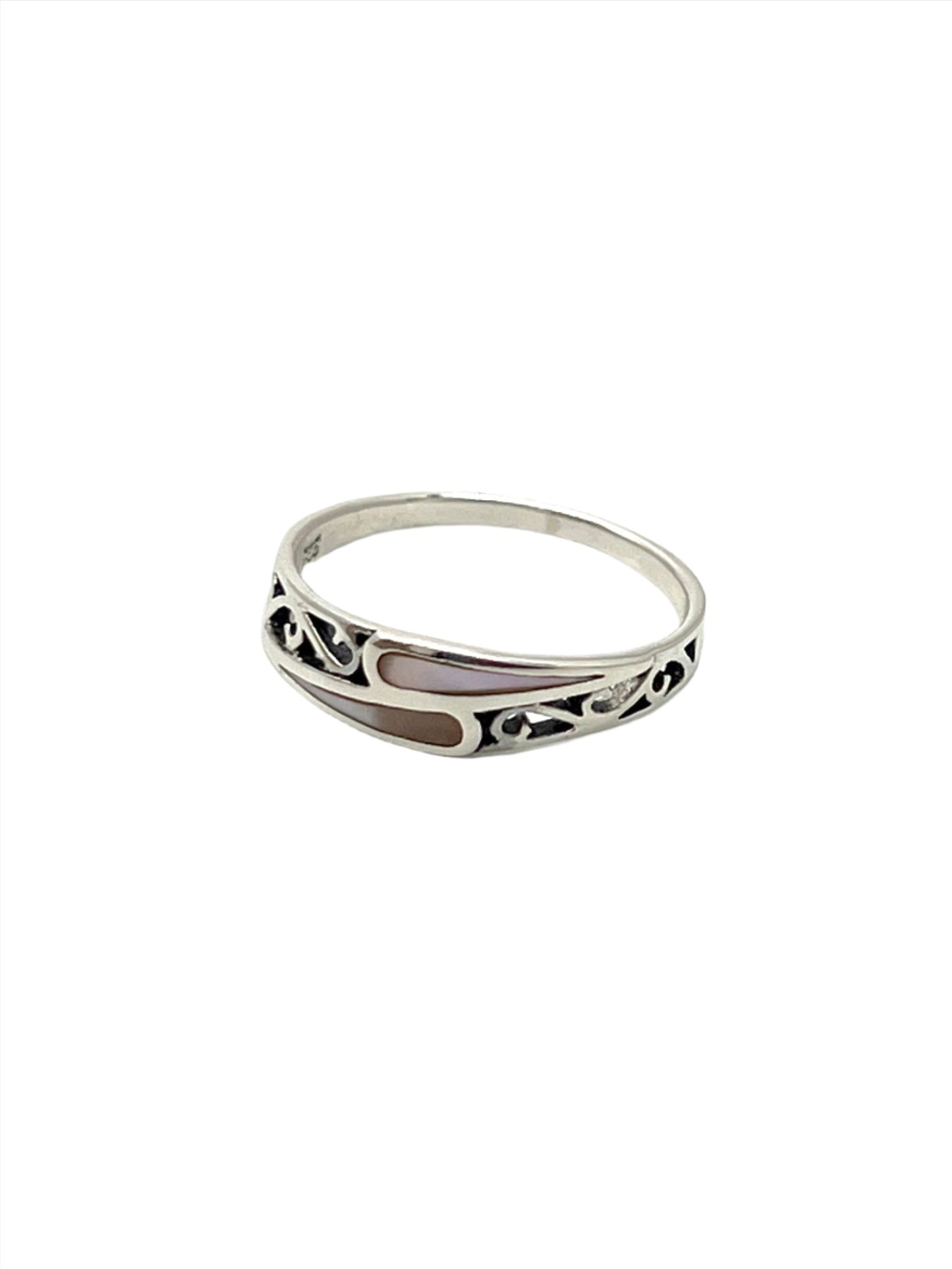 Sterling Silver Mother of Pearl Ring