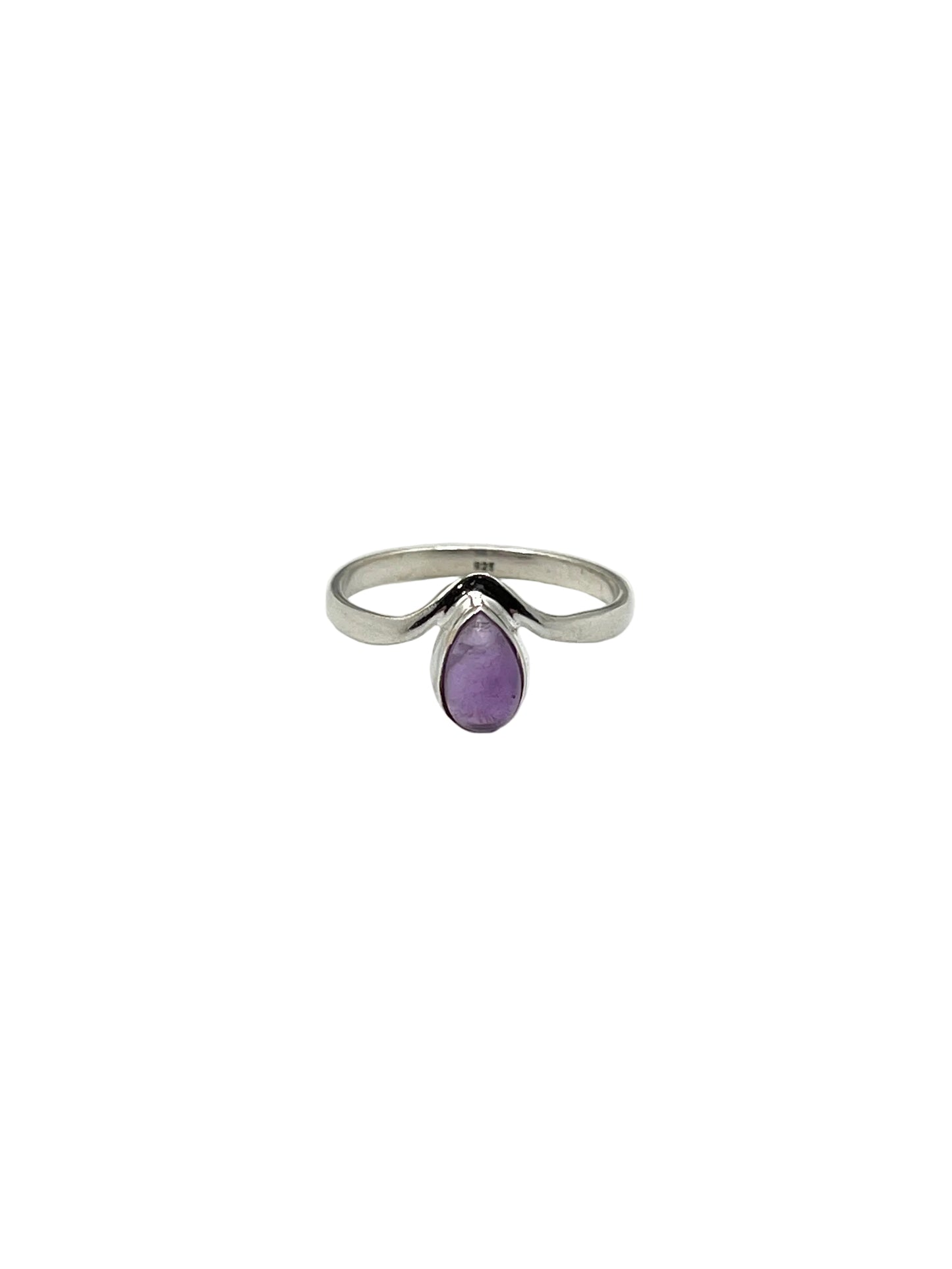 Teardrop Crown Gemstone Rings