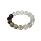 Smoky Quartz & Clear Quartz Stretchy Bracelets