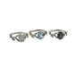 Faceted Oval Gemstone Vine Ring