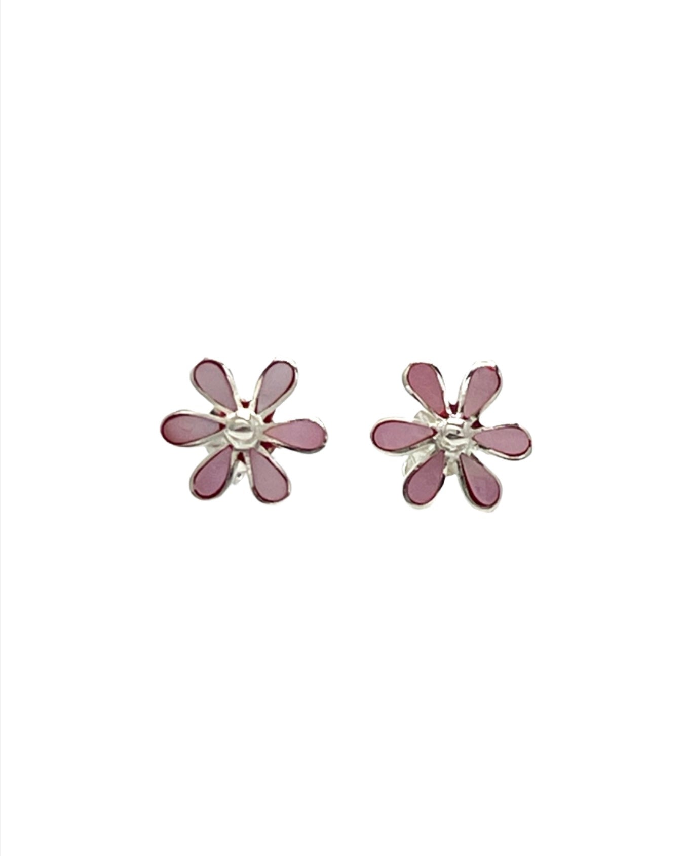 Sterling Silver Shell Daisy Studs