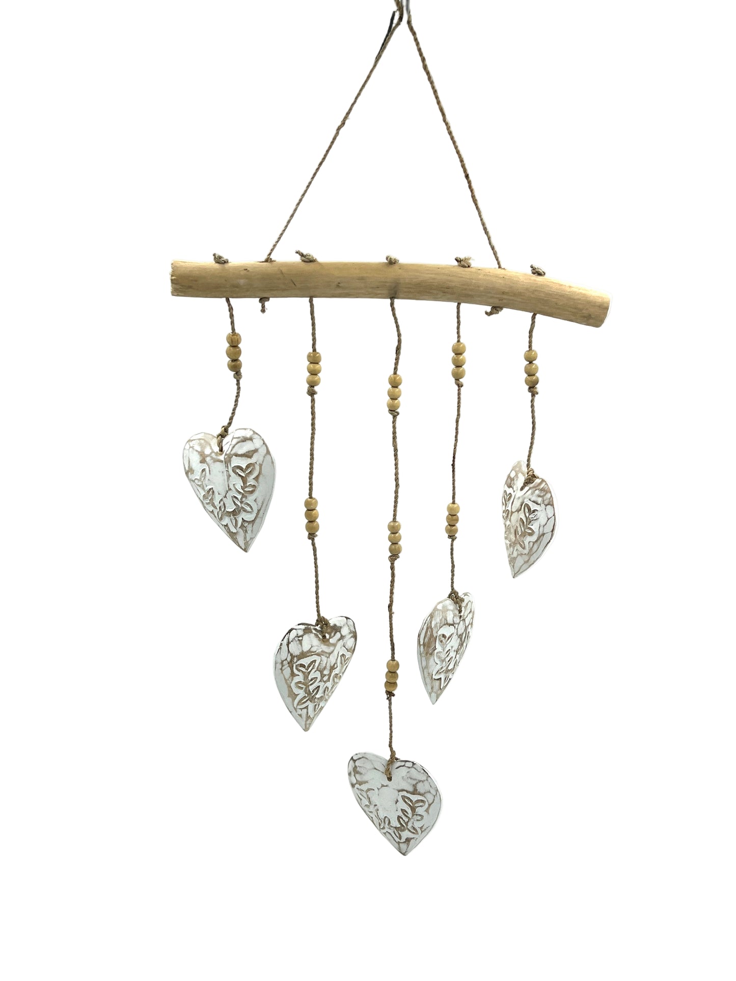 Wood Heart Mobiles