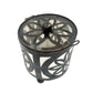Handcut Flower Iron Candle Holders w/ Lid