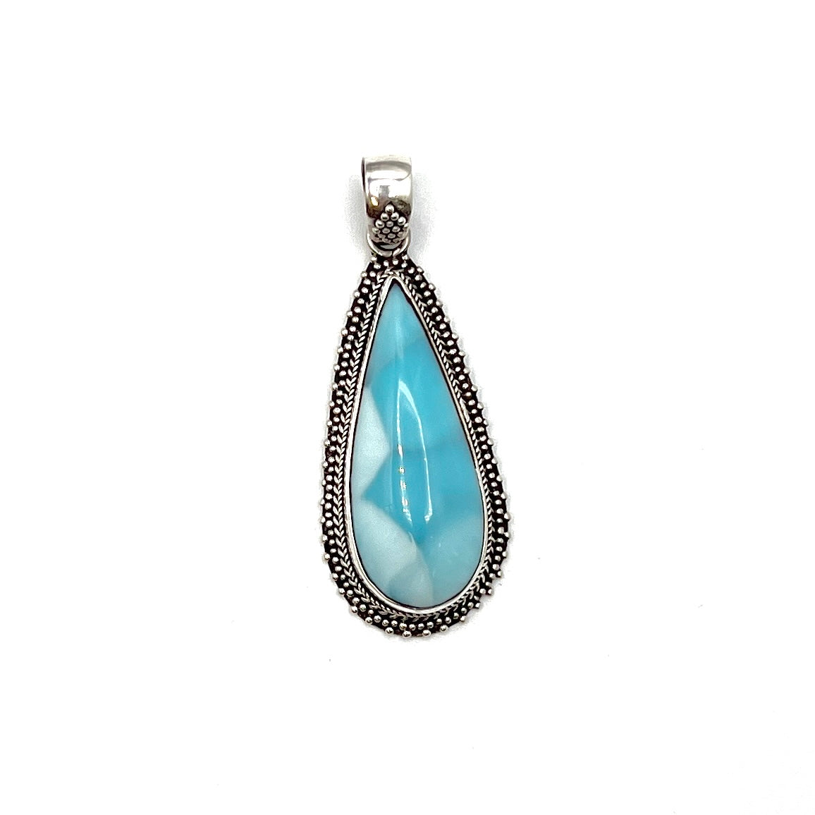 Sterling Silver Larimar Teardrop Pendants