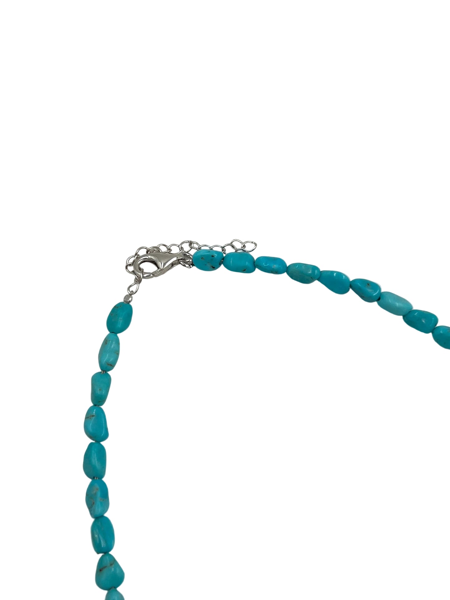 Silver Nugget Turquoise Necklace