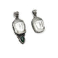 Clear Quartz & Opal Buddha Head Pendants