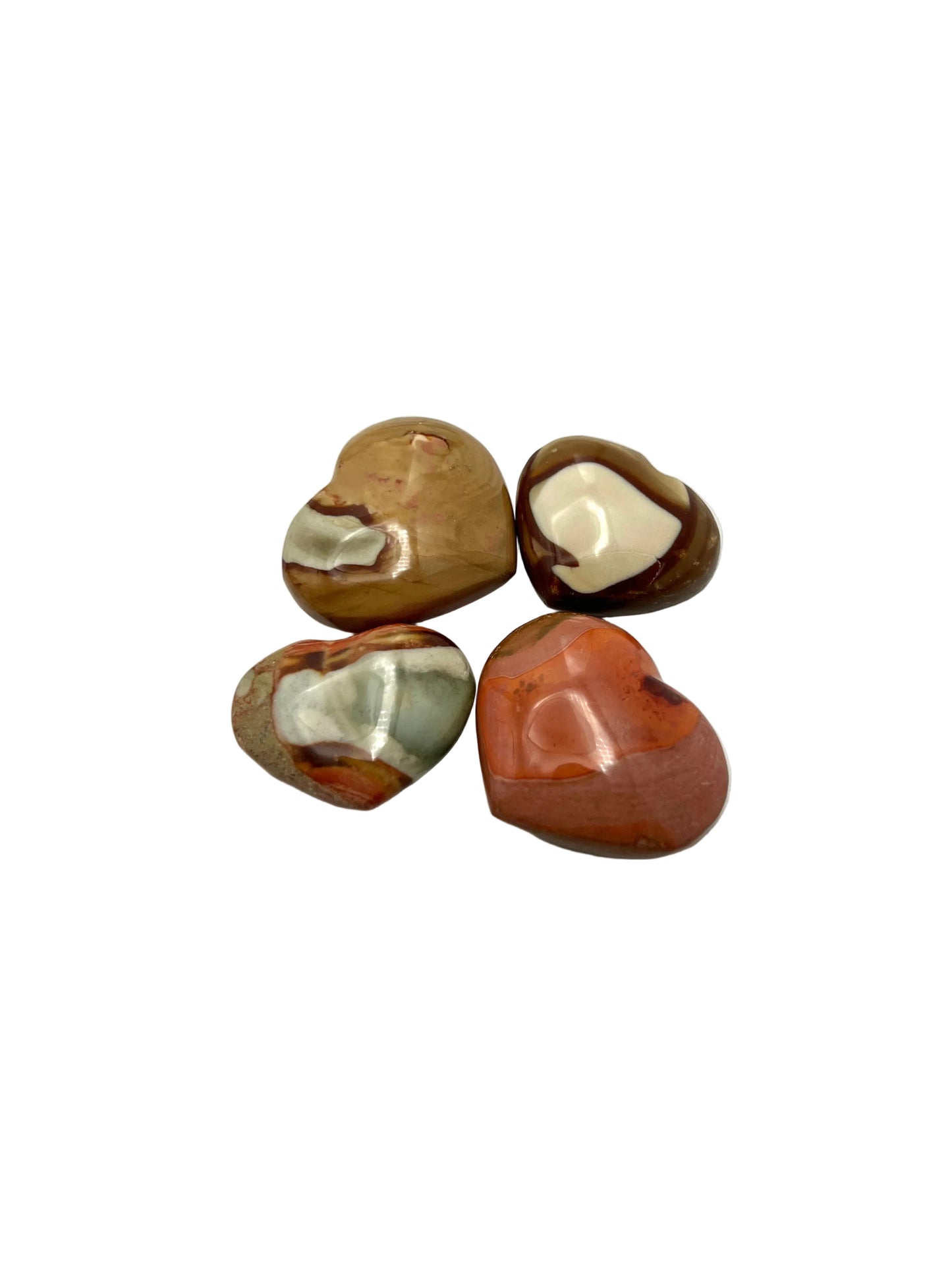 Polychrome Jasper Hearts