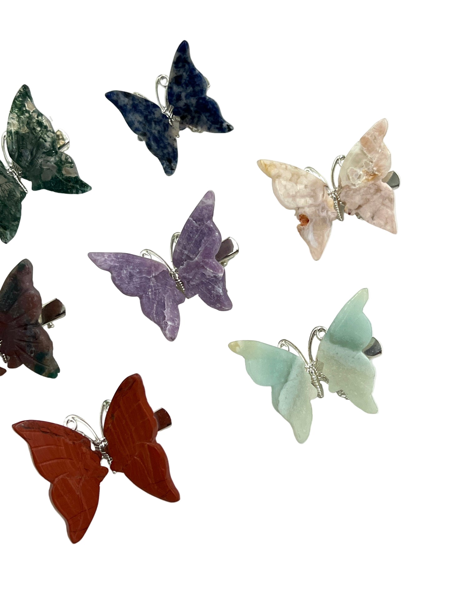 Crystal Butterfly Hair Clips