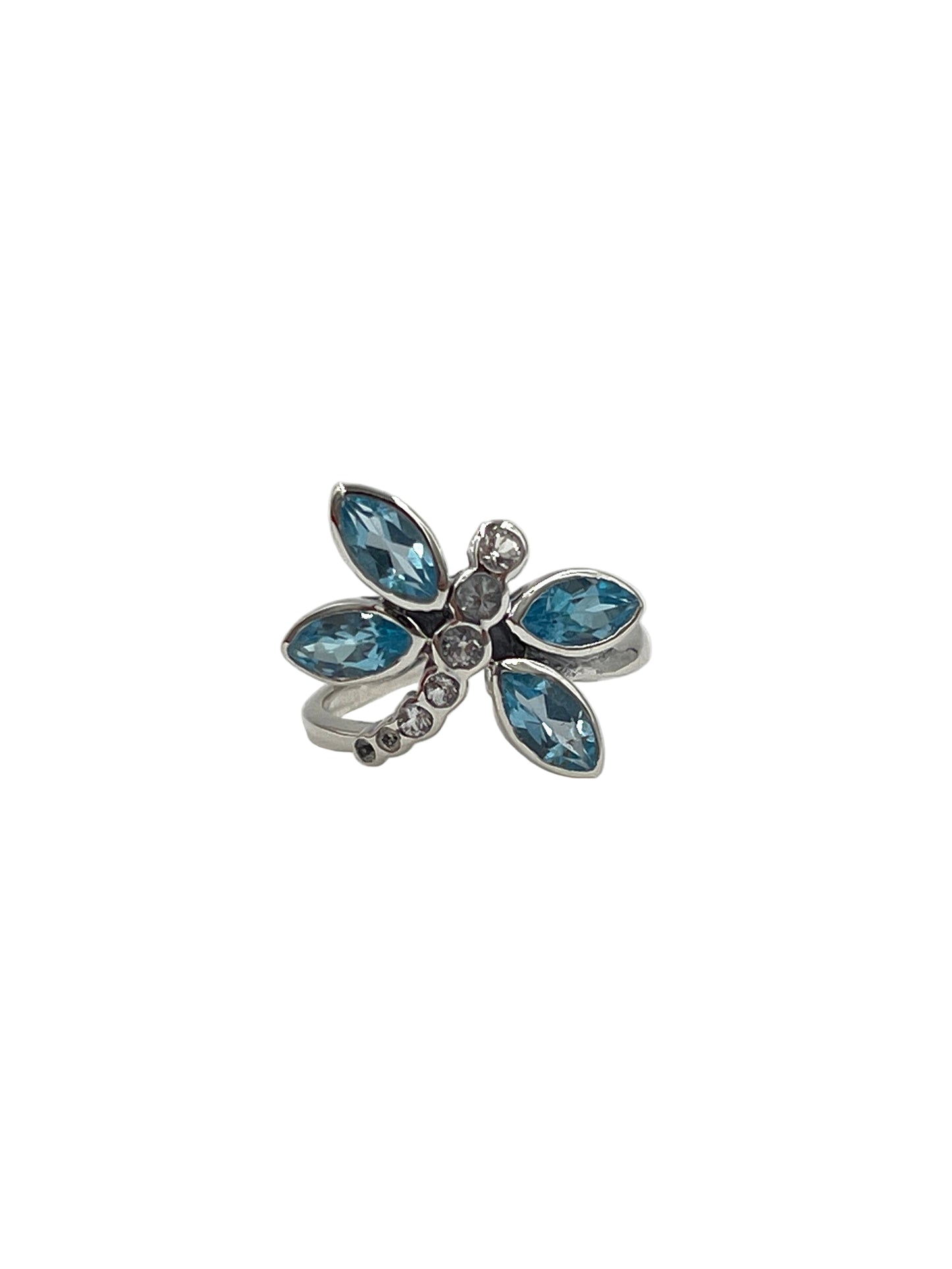 Dragonfly Sky Blue Topaz Ring