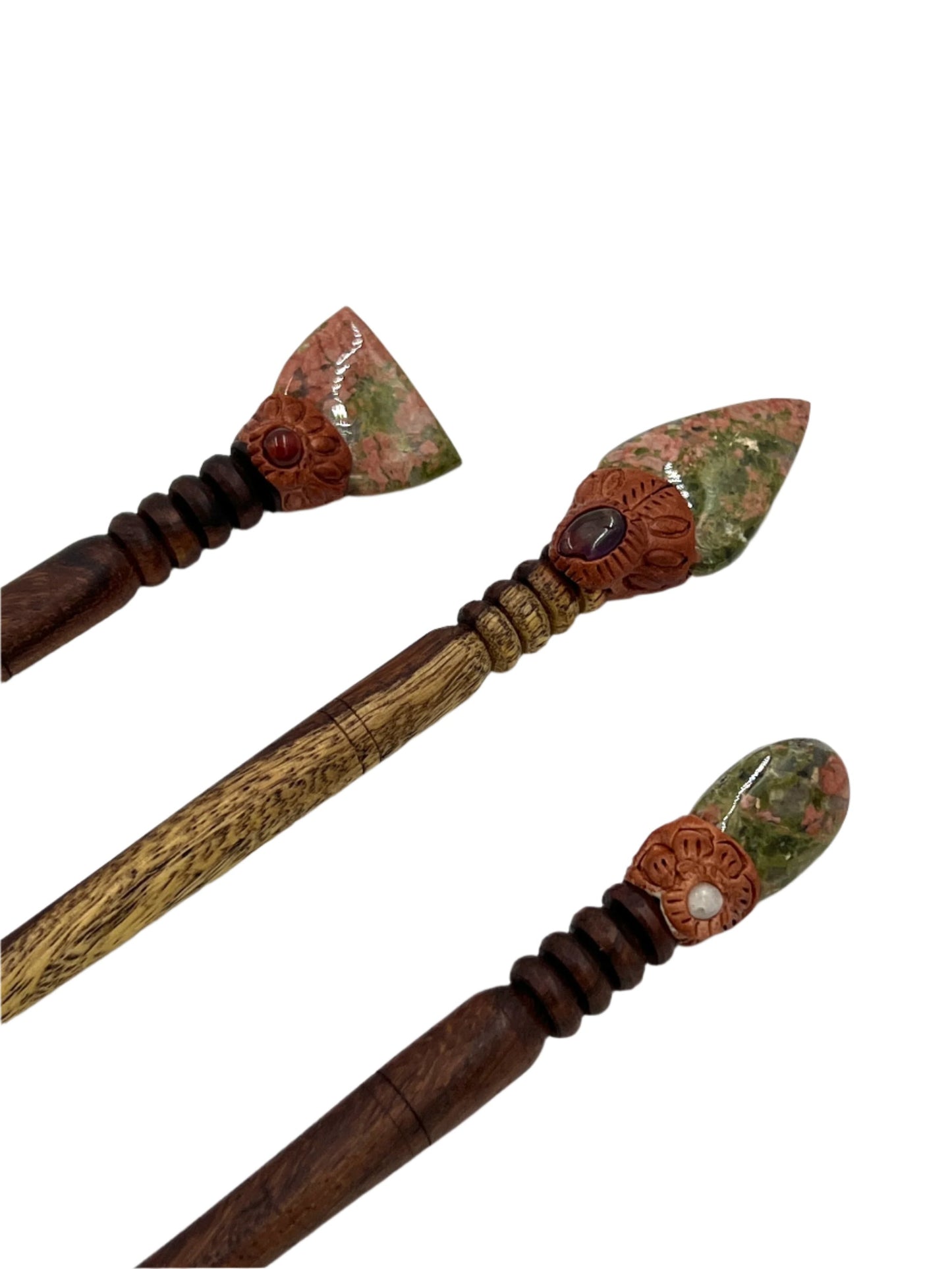 Handmade Gemstone Hair Sticks