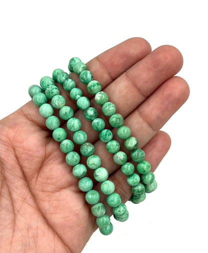 Mongolian Variscite Stretchy Beaded Bracelets