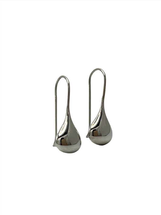 Sterling Silver Teardrop Hook Earrings