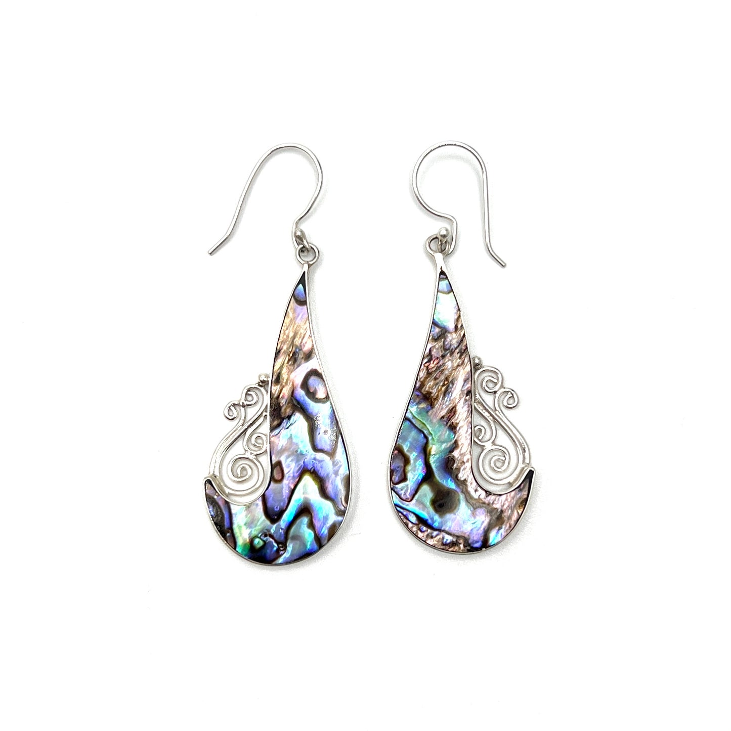 Sterling Silver Abalone Earrings