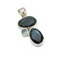 Silver Labradorite Faceted Pendants