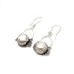 Sterling Silver Round Pearl Earrings