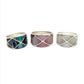 Sterling Silver Shell Large Geometric Ring