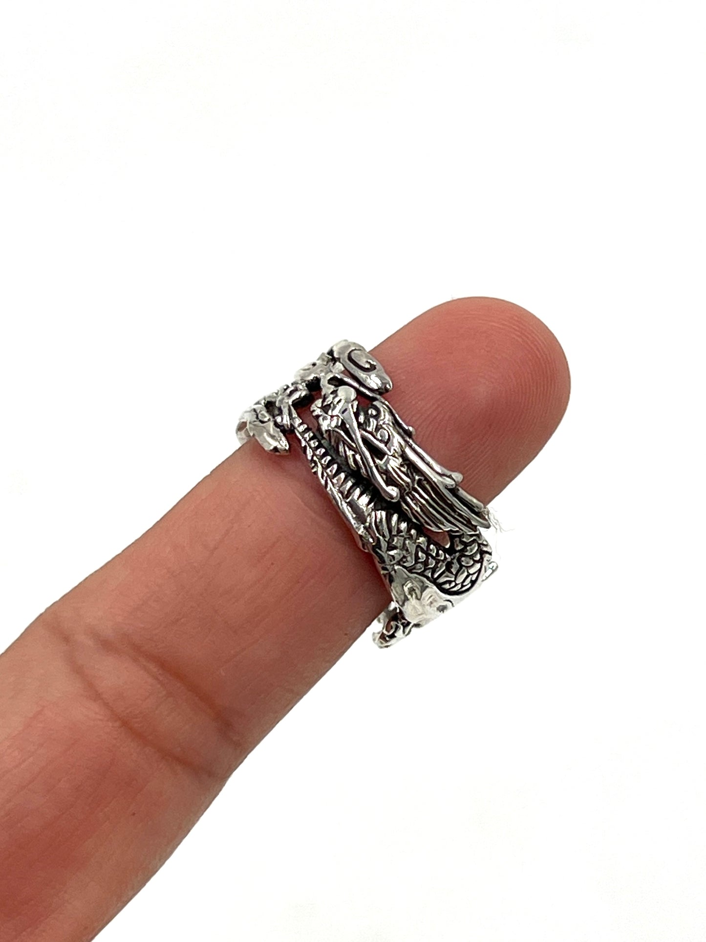 Silver Dragon Wrap Ring