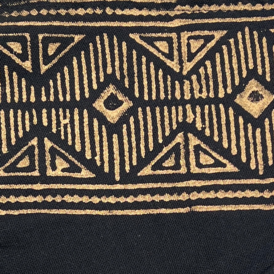 Desert Rose Block Print Flared Crop Top