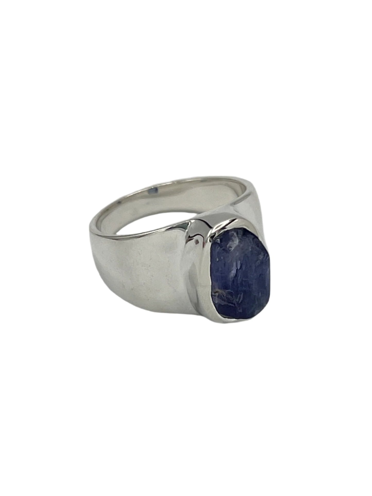 Sterling Silver Raw Tanzanite Rings