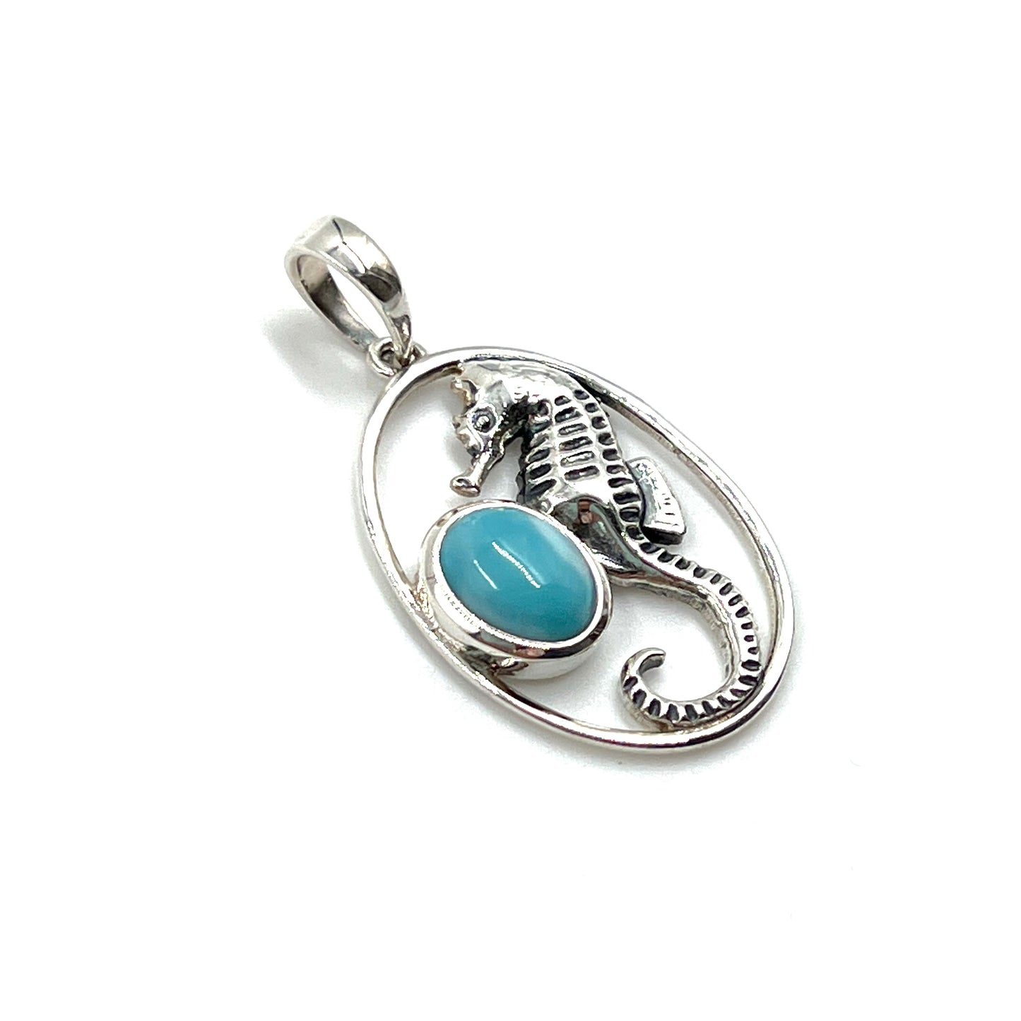 Sterling Silver Sea Creature Larimar Pendants