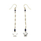 Star Pearl & Sapphire Gold Filled Earrings