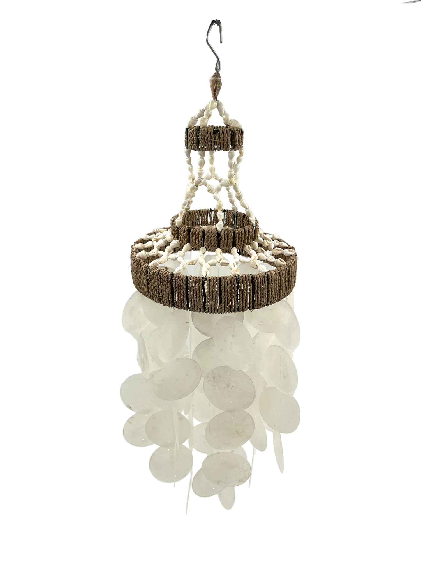 Round Capiz & Sea Shell Wind Chime