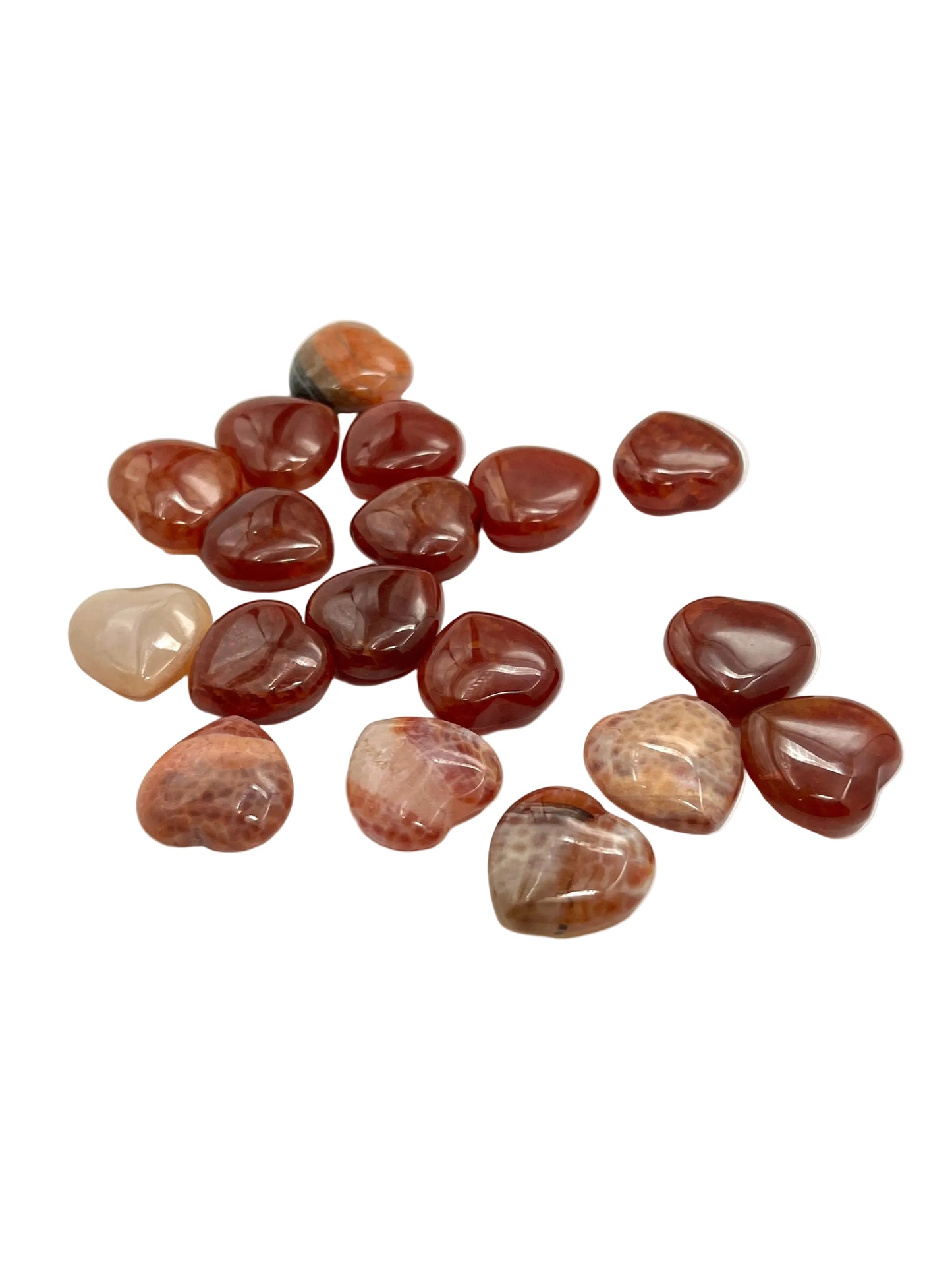 Fire Agate Hearts